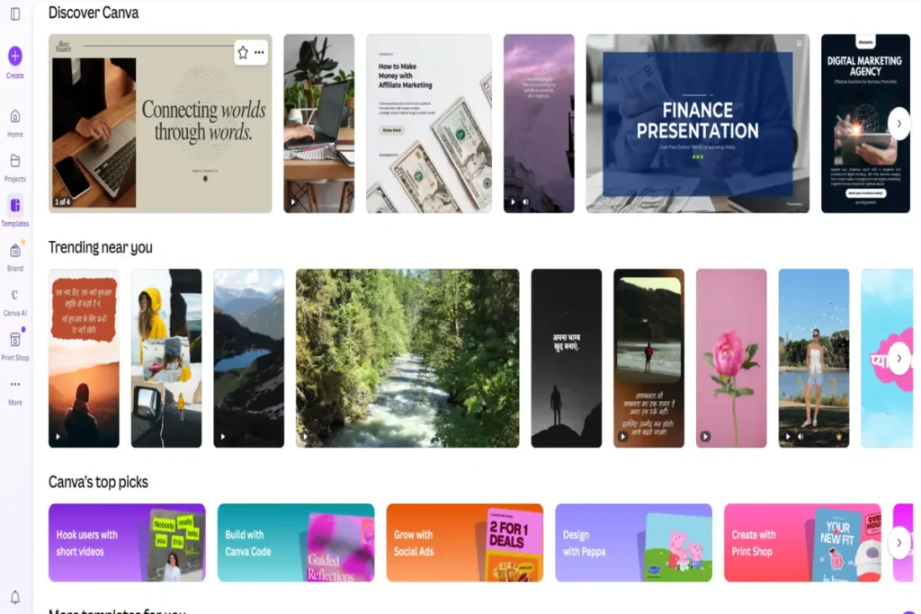 Canva template example