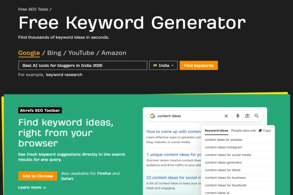 Analyze keyword data using AI tools dashboard