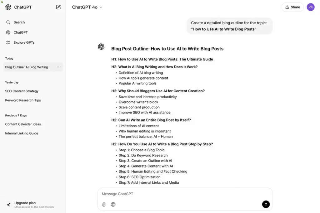 how to use AI to write blog posts