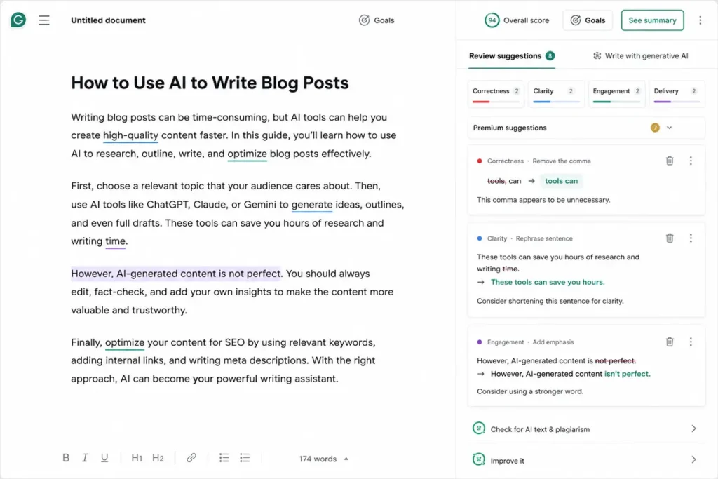 how to use AI to write blog posts
