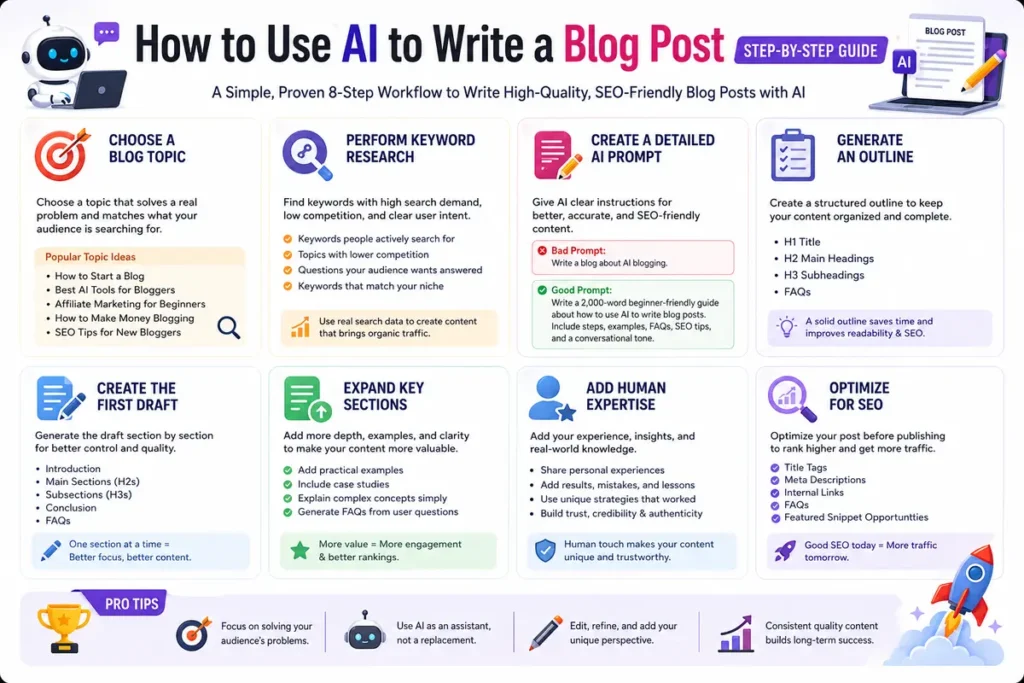 how to use AI to write blog posts
